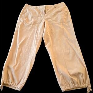 Ann Taylor Cream Capris Relaxed Fit